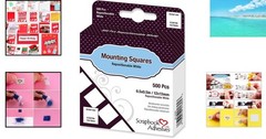 Versatile 500-Pack White Mounting Squares – Repositionable for Arts & Crafts