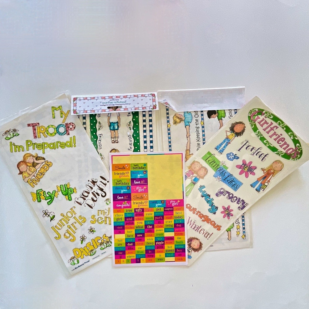 Girl Scouts Bo Bunny Me & My Big Ideas Scrapbook Stickers Lot Free Shipping