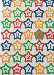 GRADUATION STARS/CIRCLES ALPHABET Sticker(130pc)Bright Color•2 Types•High School