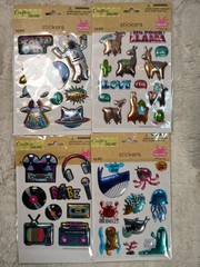 Crafters Corner Puffy 3D Metallic Sticker Lot Of 4 Scrapbooking