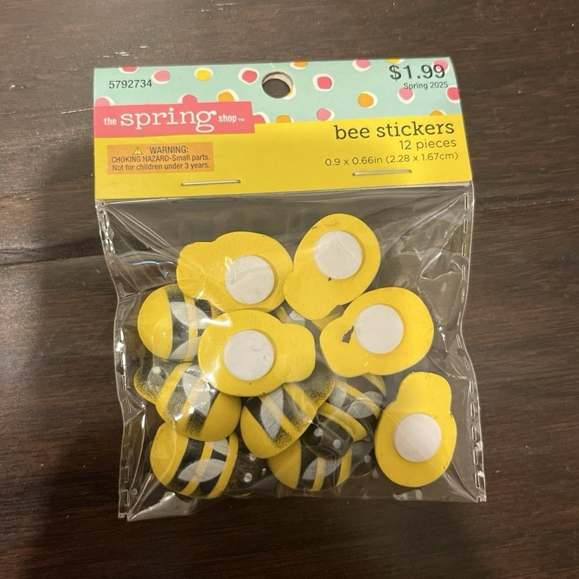 The Spring Shop Lot of 22 Bee Stickers Animals & Insects Yellow Black White