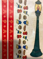 SandyLion Disney Theme Park Scrapbook Sticker Border Sheet Lamp Post Food Ears
