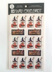 Punch Studio Mary Engelbreit HALLOWEEN Sticker 4 Sheets HAPPY HAUNTING WITCH