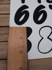 138 Textured Number Stickers Black 2″ tall each 5 full sheets 1 partial