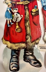 PZB German DieCuts Santa Claus/Kris Kringle Pair Victorian Figures Lot Of 5 Sets