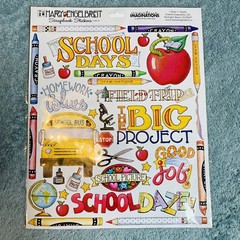 2 Creative Imaginations 8×10 Sticker Sheet by Mary Engelbreit ~ School Days
