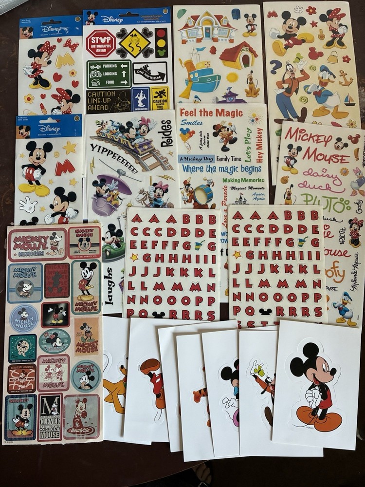 Vintage Sandylion Stickers Mickey Mouse Minnie Goofy Lot Journal Scrapbook New