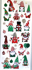 Christmas Nordic Gnome Stickers Foil Accents Santa & Mrs Paper Studio 12″ Sheet