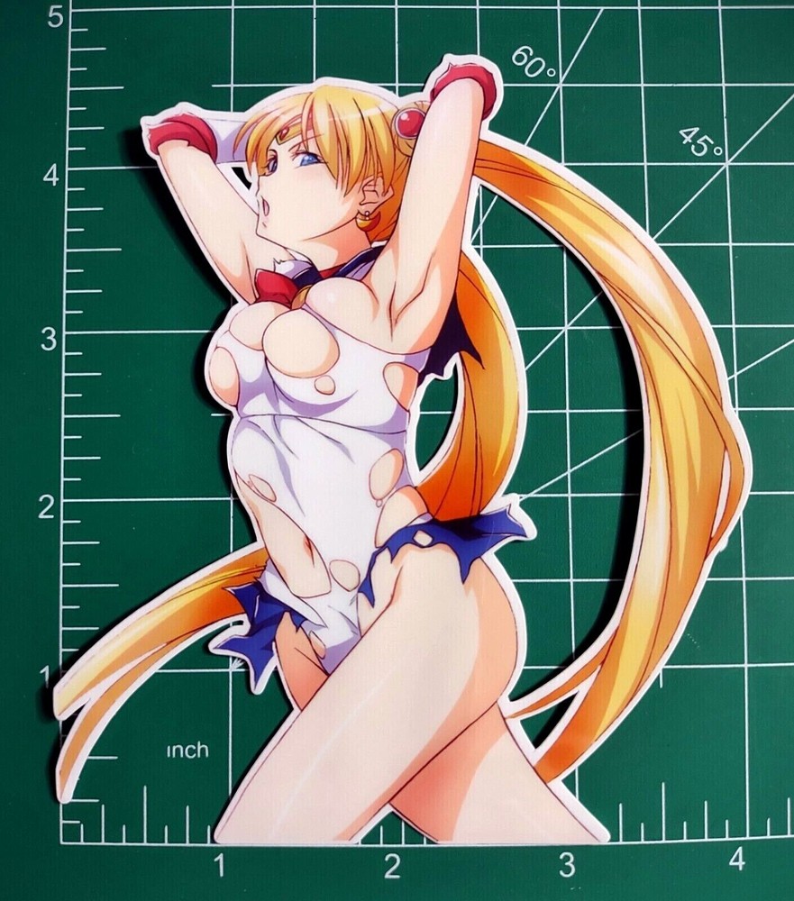 Sailor Moon Sticker, anime girl laminated glossy vinyl