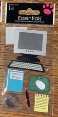 Essentials Computer Class Manual Mouse Keyboard CD Pen School Notebook Stickers