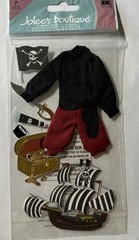 NEW! 3-D Jolee’s Boutique PIRATE TREASURE Scrapbooking Stickers Rare New Retired