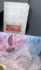 OOAK Junk journal + 1 Signature + Ephemera Box W Lace, Beads Handmade Pieces