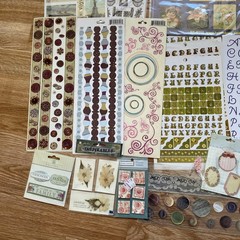 Lot of 25 Sheets of Feminine Girly Victorian Scrapbook Stickers fairy travel