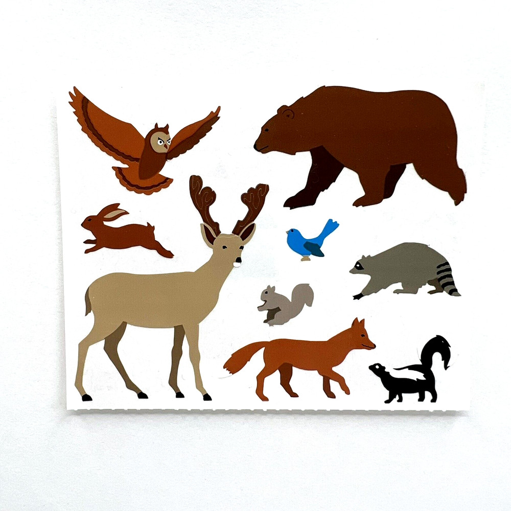 Mrs. Grossman’s Woodland Animal Stickers Bear Deer Skunk Squirrel Scrapbooking