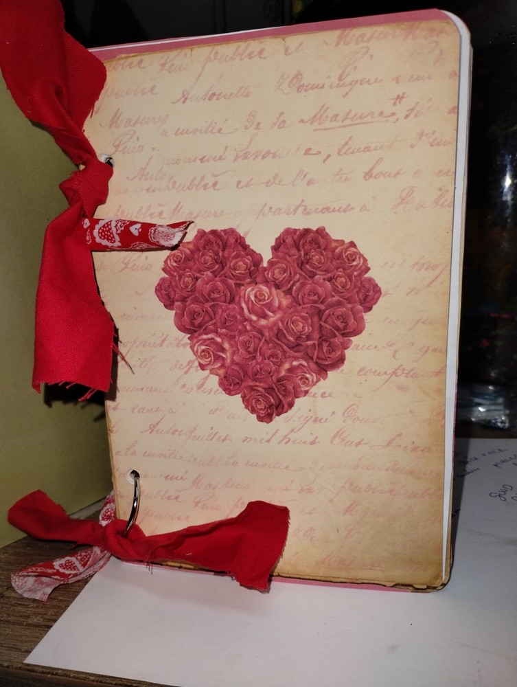 «Love Notes» Junk Journal Scrapbook USA Seller