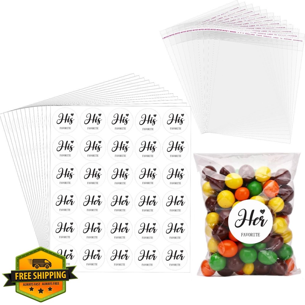 AIOMOB His Her Candy Bags 4×6 Stickers