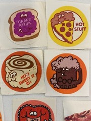 Vtg 14 Scratch & Sniff Retro 80s Stickers Pizza Grape Watermelon Pickles Popcorn
