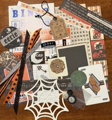 Junk Journal,Scrapbooking Lot, Halloween, Spooky Themed Supplies, Embellishments