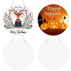 4 Pack Aluminum Sublimation Hanging Disc Signs, 10 Inch Unfinished Blank Deco…