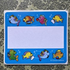 Vintage Carson Dellosa Fish Fishbowl Bulletin Board Name Tags Plates Cutout Lot