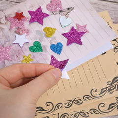 800 Pcs Heart Star Stickers, Glitter Foam Stickers Stars, Stars Crafts Bubble St