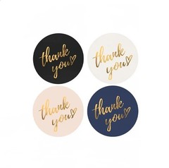50/100/500 Pcs 1 inch Assorted Floral Thank You Stickers Round Sealing Labels