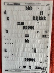 2 Letraset INSTANT LETTERING Transfer Letters Egyptienne 60pt bold con 1