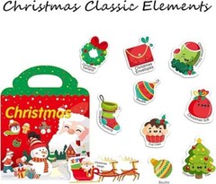Christmas Sticker Book for Kids – Reusable Stickers For Toddler Travel, Ages 1-8
