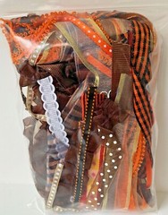 Scrapbooking Crafts May Arts Grab Bag Ribbon All Sizes Colors – Brown/Orange