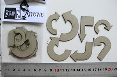 CHIPBOARD Die Cuts Various ARROW Mixed Shapes Scrap FX- 4 Style Choice B