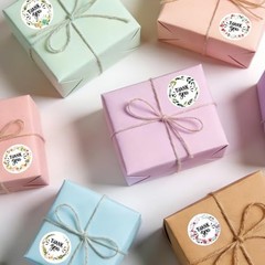 2000 PCS Thank You Stickers – 1.5 Inch, 6 Designs for Packages & Envelopes