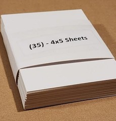 35 – 4″x5″ White Cardboard 200gsm Thick Paper Cardboard Sheets (35 4×5 Pieces)