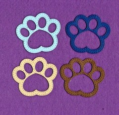 PAW PRINT # 4 Dog die cuts scrapbook cards