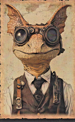 Animals Dressed in Steampunk Gear – Animal Prints, 20pcs 8.5″x 5.5″