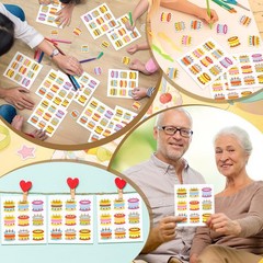 108 Pcs Assorted Cake Stickers Adhesive Colorful Creative Happy Cake Bakery S…