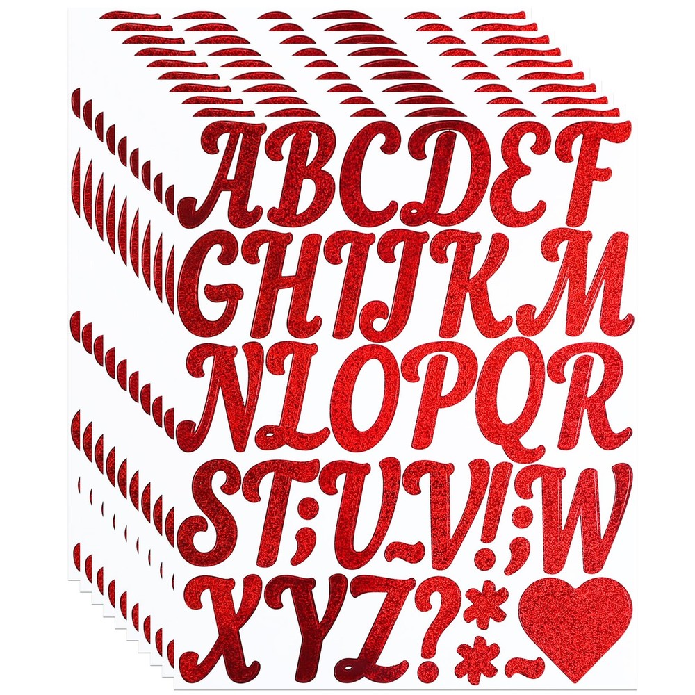 ZTXPRO 10 Sheets Letter Stickers, 2 Inch Self-Adhesive Cursive Vinyl Alphabet…