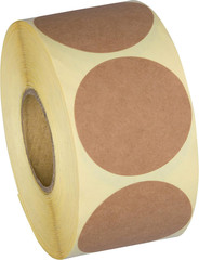 2 Inch Natural Brown Kraft Stickers (600 Per Roll) – Round Blank Stickers for…