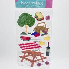 Jolee’s Boutique Summer Picnic 12 Piece Scrapbooking Stickers Tree Basket Wine