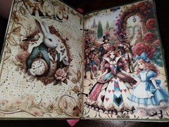 Beautiful Alice In Wonderland Junk Journals Scrapbook USA Seller