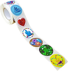 500 Pcs Gem Label Stickers for Geology, Crystal, and Diamond Decorations