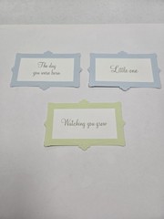 Creative Memories Set Of 11 Baby Title Scrapbook Die Cuts Blue Yellow Green