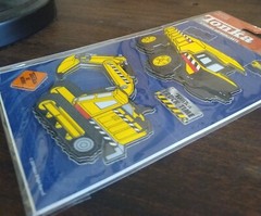 Tonka Truck Scrapbooking Stickers, 3-D Layered Glittery 3.5″ Large Yellow/Black