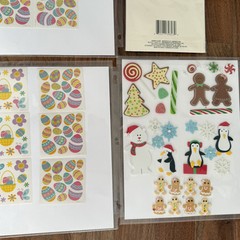 LOT VINTAGE STICKERS AGC Disney Hobby Lobby Peanuts Easter