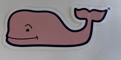 Vineyard Vines Thanksgiving Turkey Whale Sticker 4 1/2″ X 1 7/8”& A Pink Sticker
