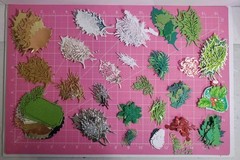 Foliage Leaf Holiday Die Cut and Paper Punch Embellishments Mixed Lot 200+ Pcs