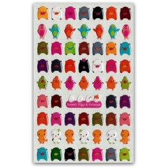 ✰ CUTE COLORFUL PIG BIRD & CHICKEN GEL STICKERS Epoxy Sticker Sheet Scrapbook