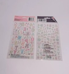 Scrapbook Craft Letter Embellishments Multi Colored 5 Packs Unused