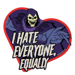 He-Man Skeletor Hates Everyone Equally Die Cut Sticker Multi-Color