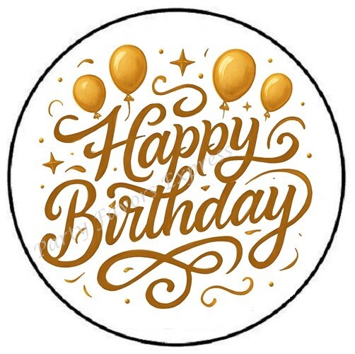 HAPPY BIRTHDAY ENVELOPE SEALS LABELS STICKERS PARTY FAVORS