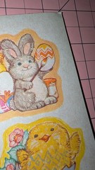 Vintage Current Inc Stickers Easter 1 Sheet 1980(Heavy Age Discoloration)